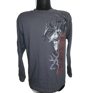 Browning Mens Grey Long Sleeve Top M